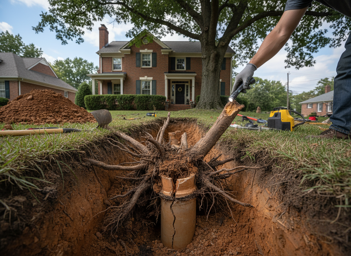 Dealing with Tree Root Damage in St. Matthews Pipes